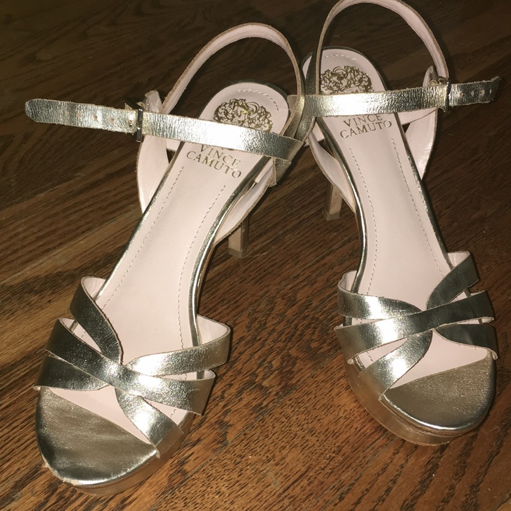 Vince Camuto gold heels